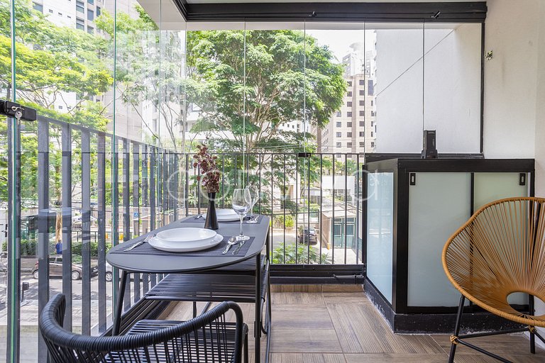 WM031 Apt c/ AC, cozinha equipada e Wi‑Fi | Moema