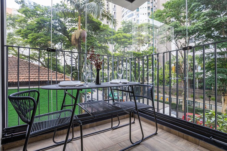 WM031 Apt c/ AC, cozinha equipada e Wi‑Fi | Moema