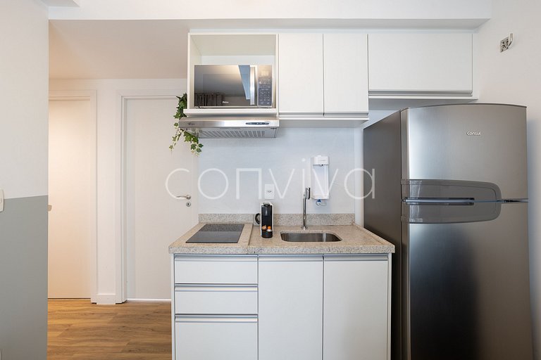 WM031 Apt c/ AC, cozinha equipada e Wi‑Fi | Moema