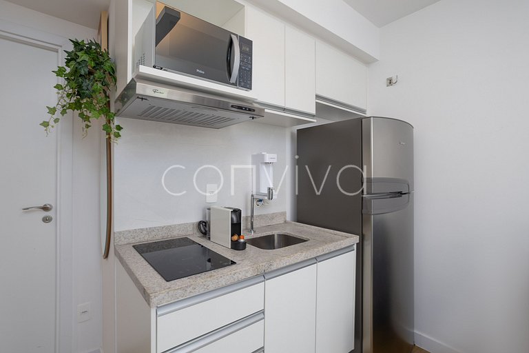 WM031 Apt c/ AC, cozinha equipada e Wi‑Fi | Moema