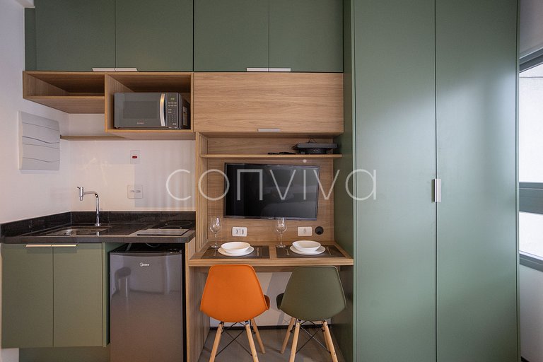 ONL0808 Studio charmoso e compacto no Jardins