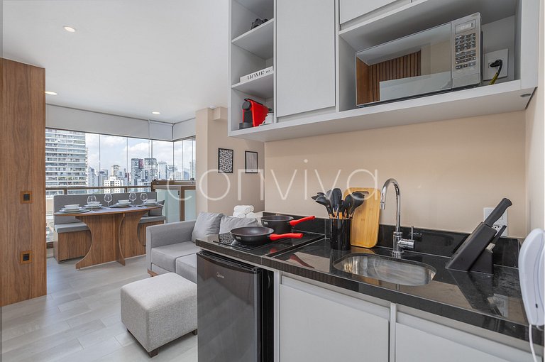 DOU1008 Itaim Bibi | Wifi | Piscina & Academia