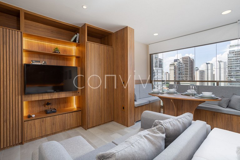 DOU1008 Itaim Bibi | Wifi | Piscina & Academia