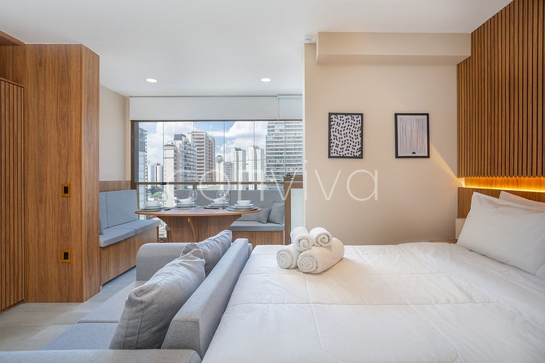 DOU1008 Itaim Bibi | Wifi | Piscina & Academia