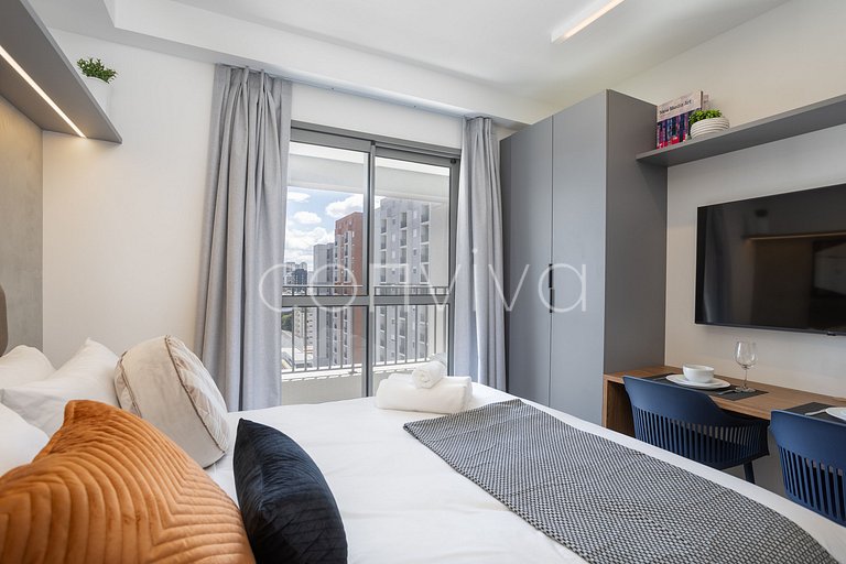 MY154 Studio 450m from Ibirapuera Shopping Mall