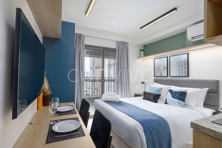 MY101 New, modern and comfortable studio in Moema