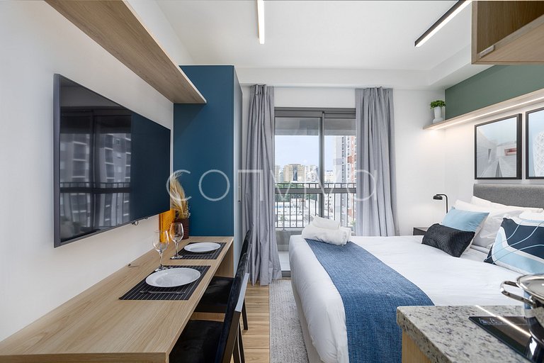 MY101 New, modern and comfortable studio in Moema