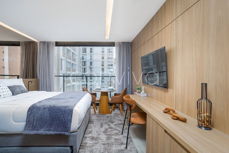 HIT033 Studio no Itaim Bibi próx ao Ibirapuera