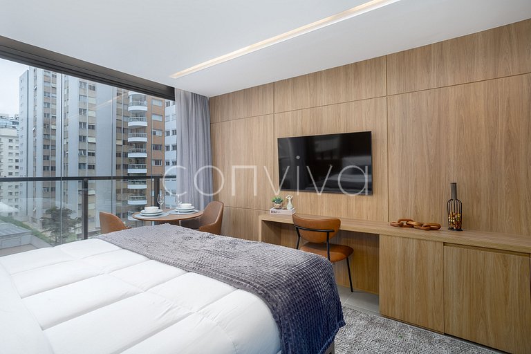 HIT033 Studio no Itaim Bibi próx ao Ibirapuera