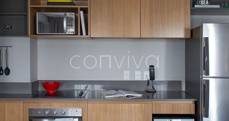 CL1806 Flat com limpeza diária no Itaim Bibi