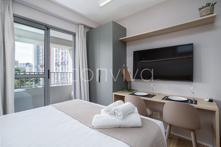 MY035 Amazing space with queen bed in Moema