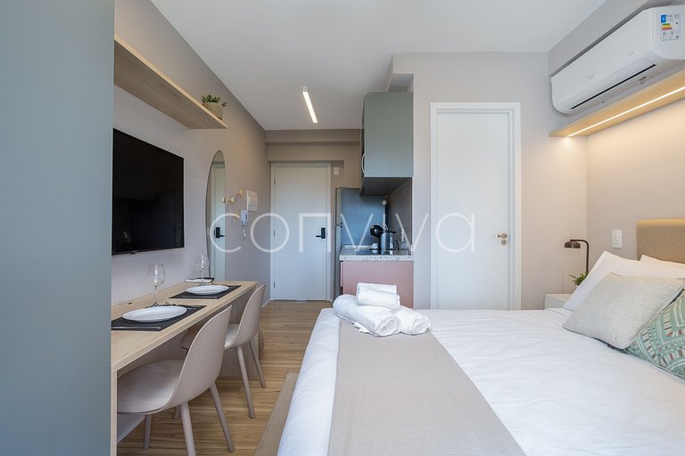 MY035 Amazing space with queen bed in Moema