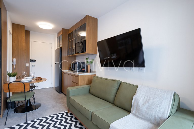 CAP711 Studio Moderno e Completo em Pinheiros