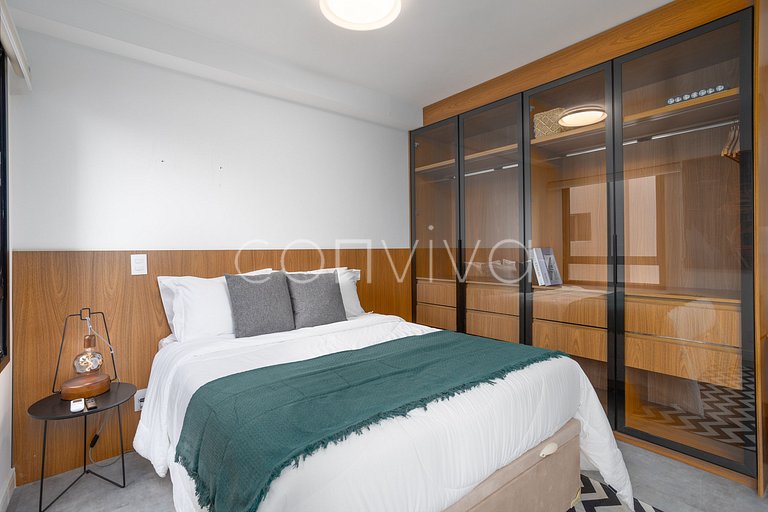 CAP711 Apto contemporâneo completo em Pinheiros