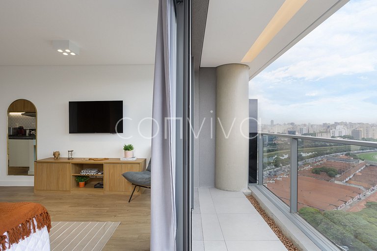 JCK1906 Studio incrível com vista para o Jockey
