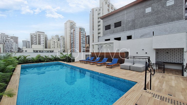 CAP711 Apto contemporâneo completo em Pinheiros
