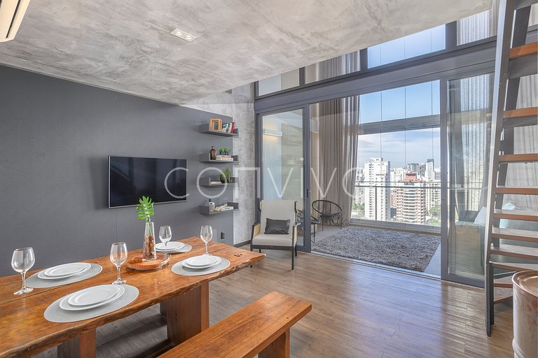 FI172 Duplex en la 17º planta de Forma Itaim