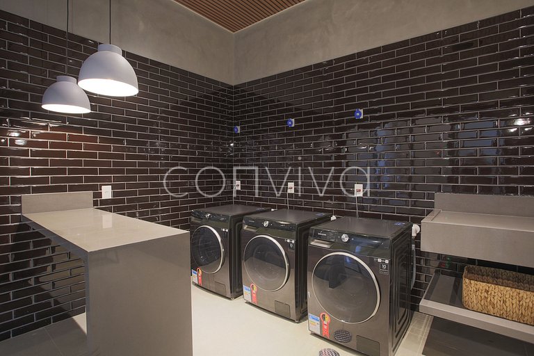 FEP034 Apto novo em Pinheiros | 48m² | 03 hóspedes