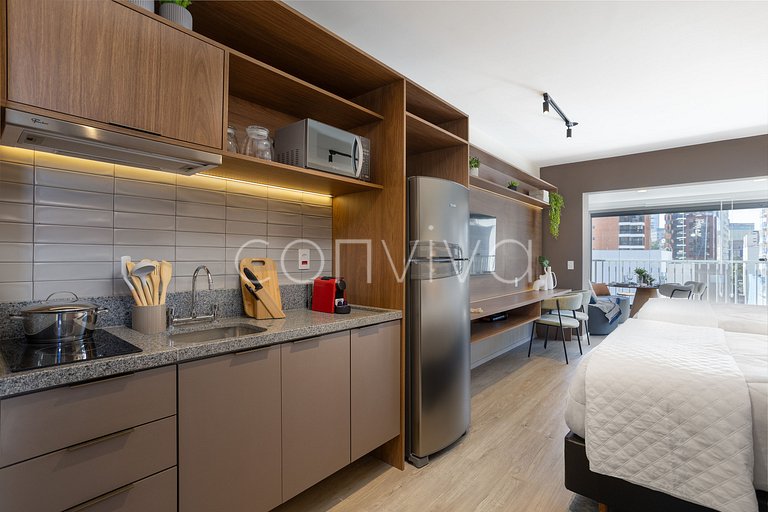 NAG1401 camas queen | varanda c/ vista | Pinheiros