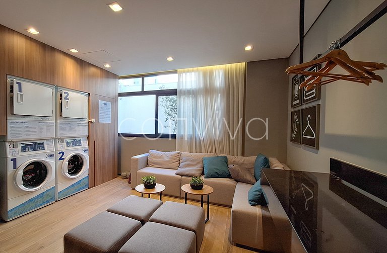 NAG1401 camas queen | varanda c/ vista | Pinheiros