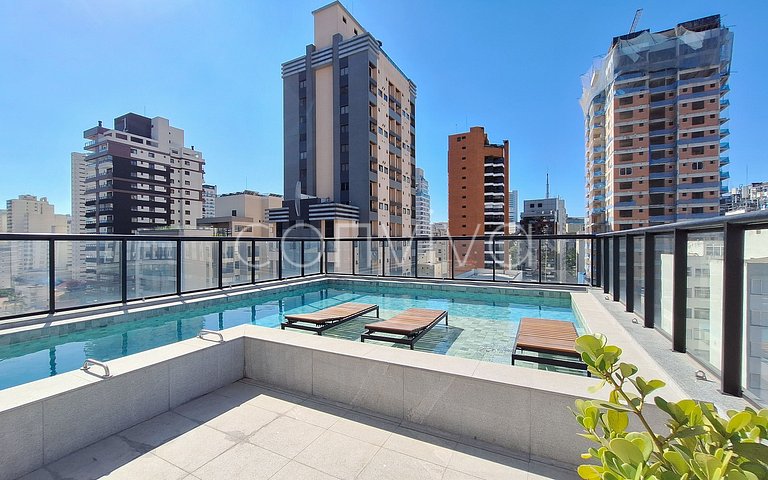 NAG1401 camas queen | varanda c/ vista | Pinheiros