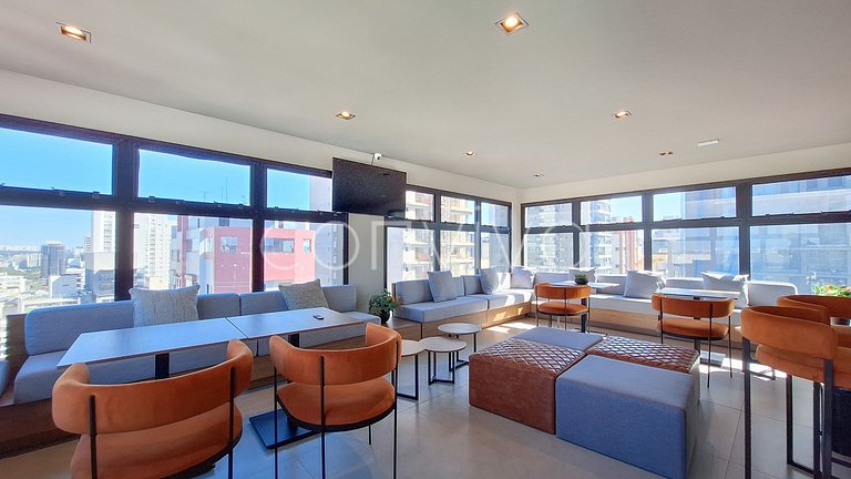 NAG1401 camas queen | varanda c/ vista | Pinheiros