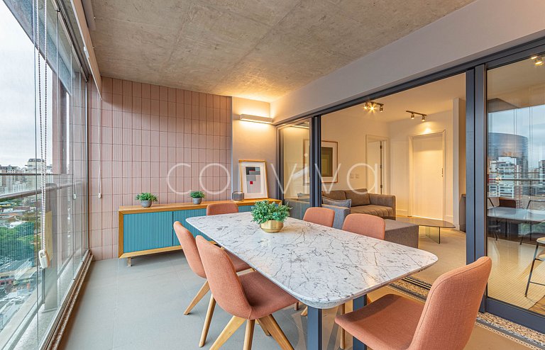 FI185 Vista do Itaim Bibi | Cama King | 90m²