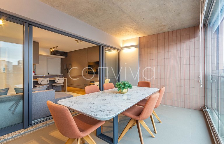 FI185 Vista do Itaim Bibi | Cama King | 90m²