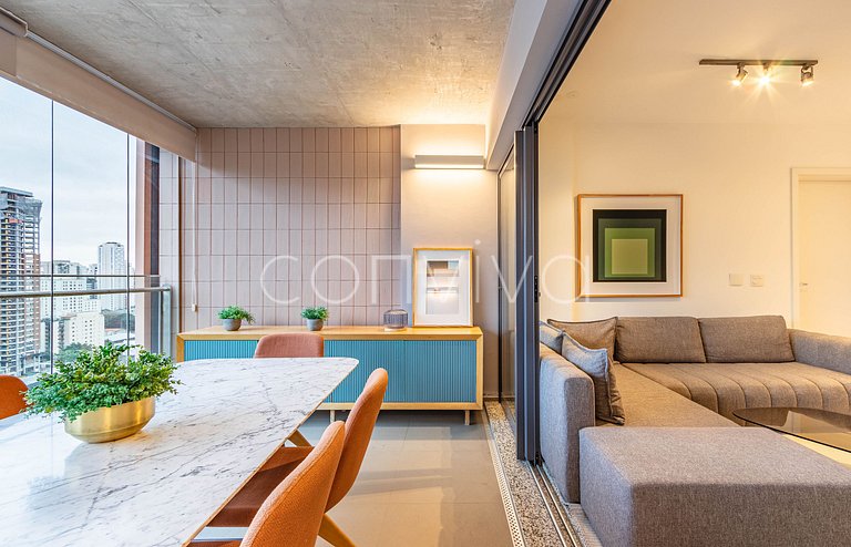 FI185 Vista do Itaim Bibi | Cama King | 90m²