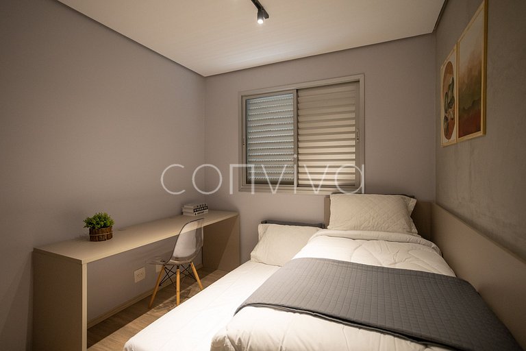 HSP011 Apto p/ 6 hóspedes Bela Vista c/ Piscina