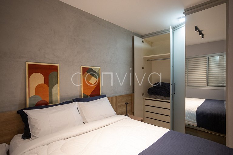 HSP011 Apto ideal para 6 hóspedes na Bela Vista