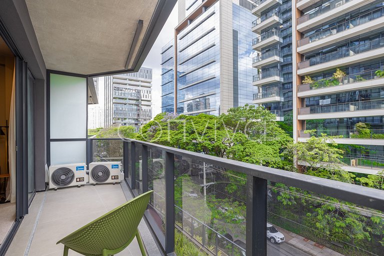 VNMI203 42m² c/ varanda, 03 hospedes | Faria Lima
