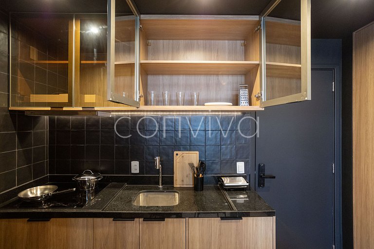 VNMI203 Apto novo, 42m² com varanda Vila Olímpia