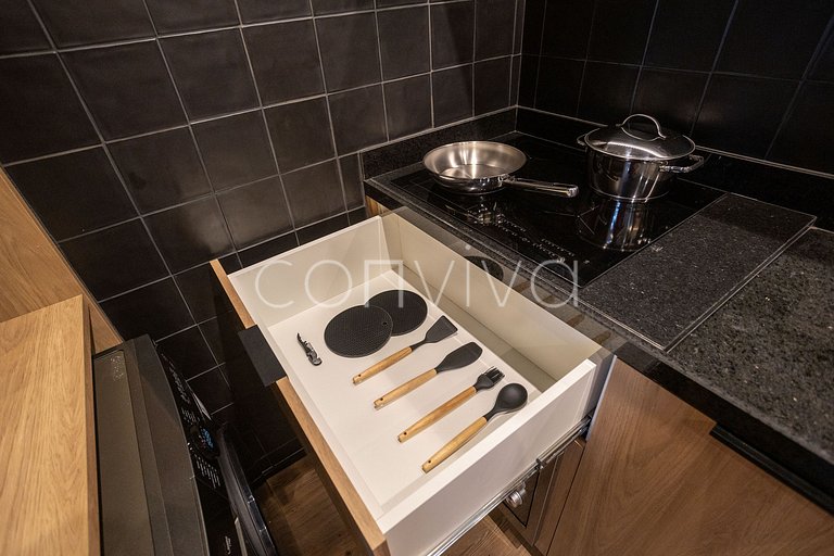 VNMI203 Apto novo, 42m² com varanda Vila Olímpia