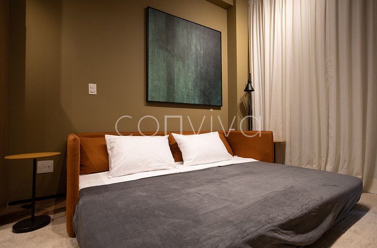 VNMI203 Apto novo, 42m² com varanda Vila Olímpia