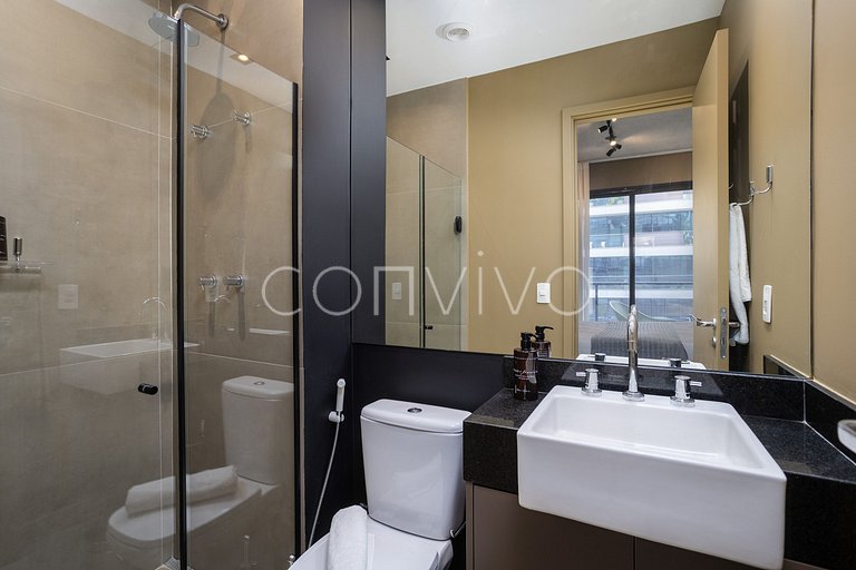 VNMI203 42m² c/ varanda, 03 hospedes | Faria Lima