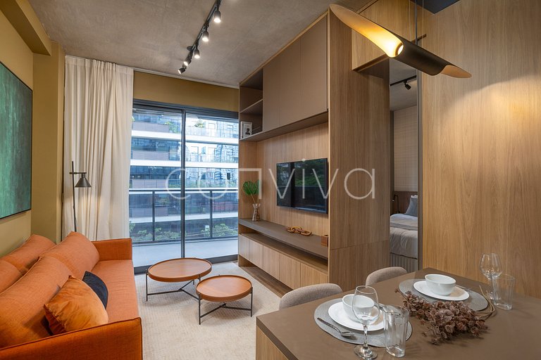 VNMI203 42m² with balcony, 3 guests | Faria Lima