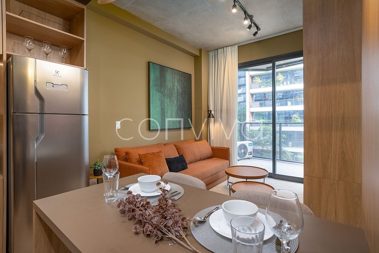 VNMI203 42m² con balcón, 03 huéspedes | Faria Lima