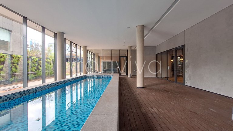 VNMI203 Apto novo, 42m² com varanda Vila Olímpia