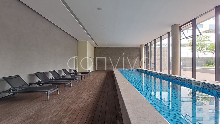 VNMI203 42m² c/ varanda, 03 hospedes | Faria Lima