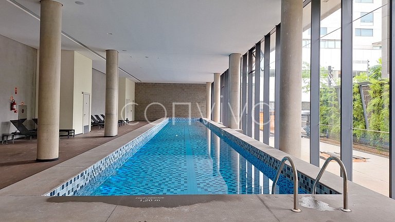 VNMI203 Apto novo, 42m² com varanda Vila Olímpia