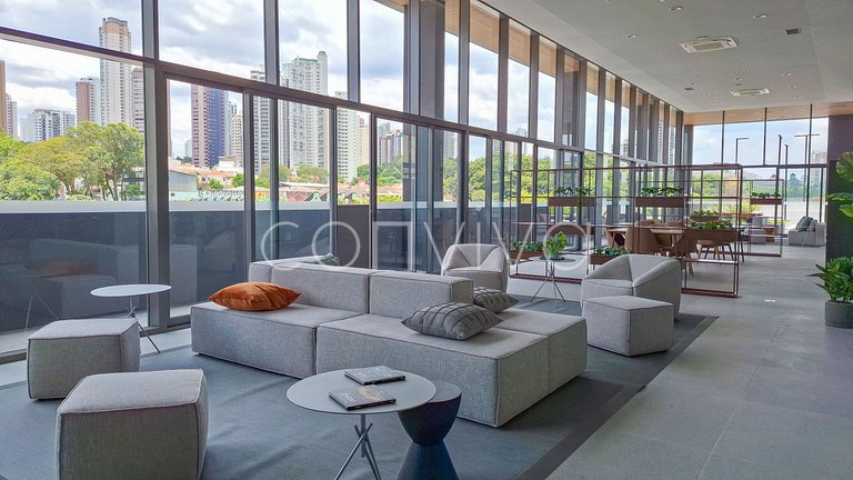 LUM1319 Studio moderno de 25m² com varanda e lazer