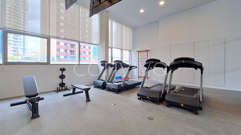 LUM1319 Studio moderno de 25m² com varanda e lazer