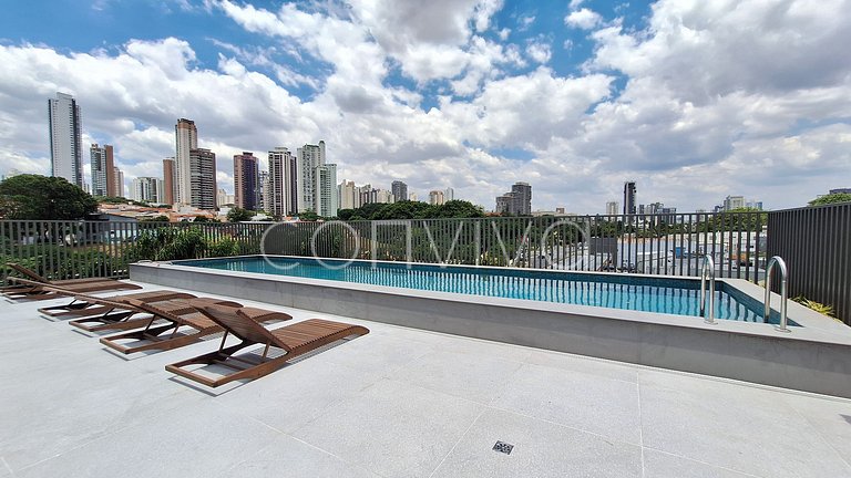 LUM1319 Studio moderno de 25m² com varanda e lazer