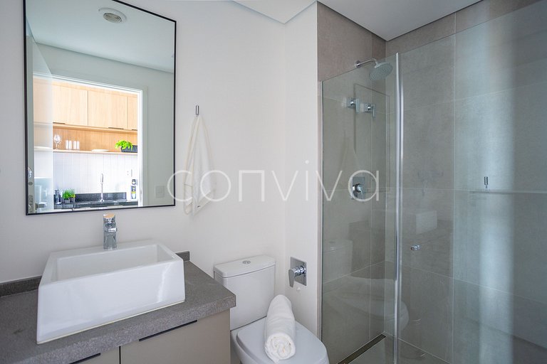 LUM1316 Ap moderno no Ed. Lumen c/ varanda e Wi-fi