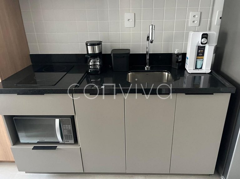 LUM1317 Studio confortável com piscina e academia