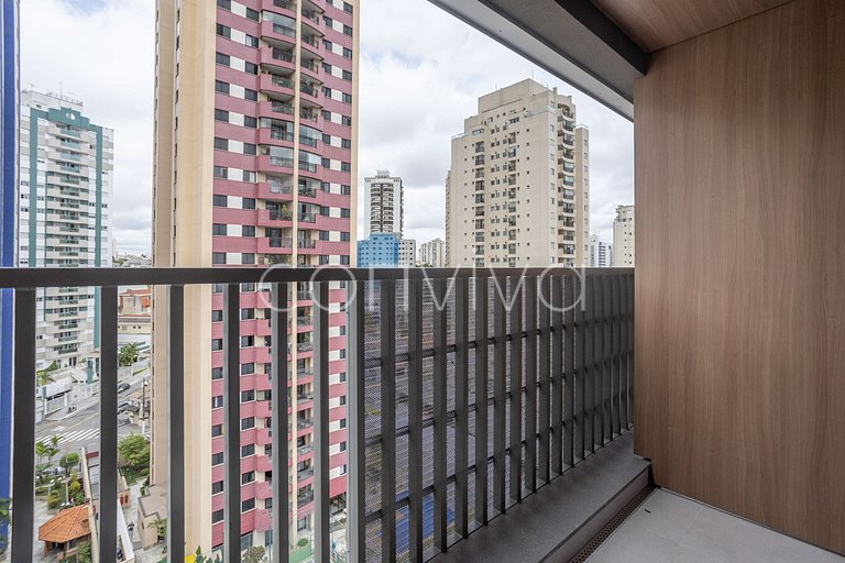 LUM1319 Studio moderno de 25m² com varanda e lazer