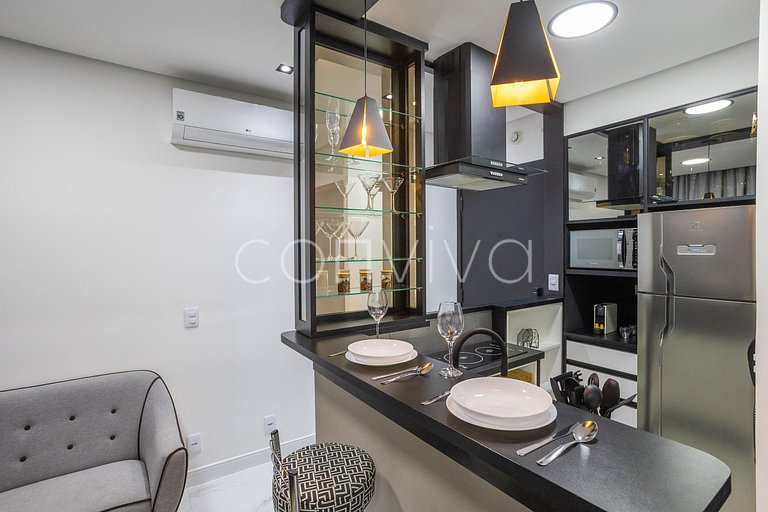 QPSP1803 Flat in amazing hotel in Jardins w/ vacancy