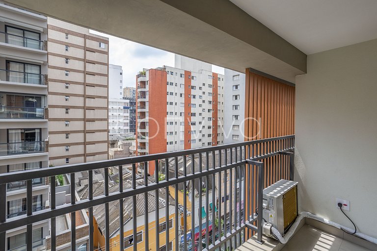 HPP603 Studio c/ varanda e piscina no Paraíso