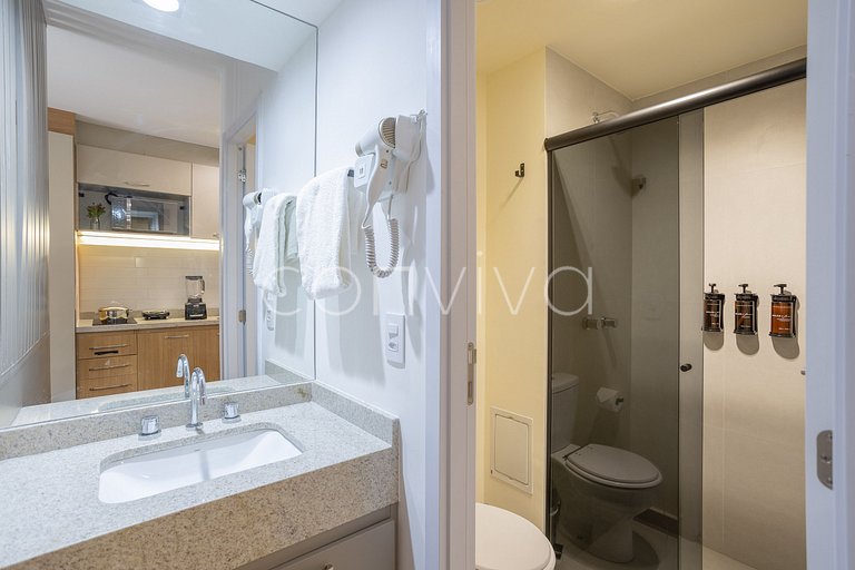HPP603 Studio c/ varanda e piscina no Paraíso
